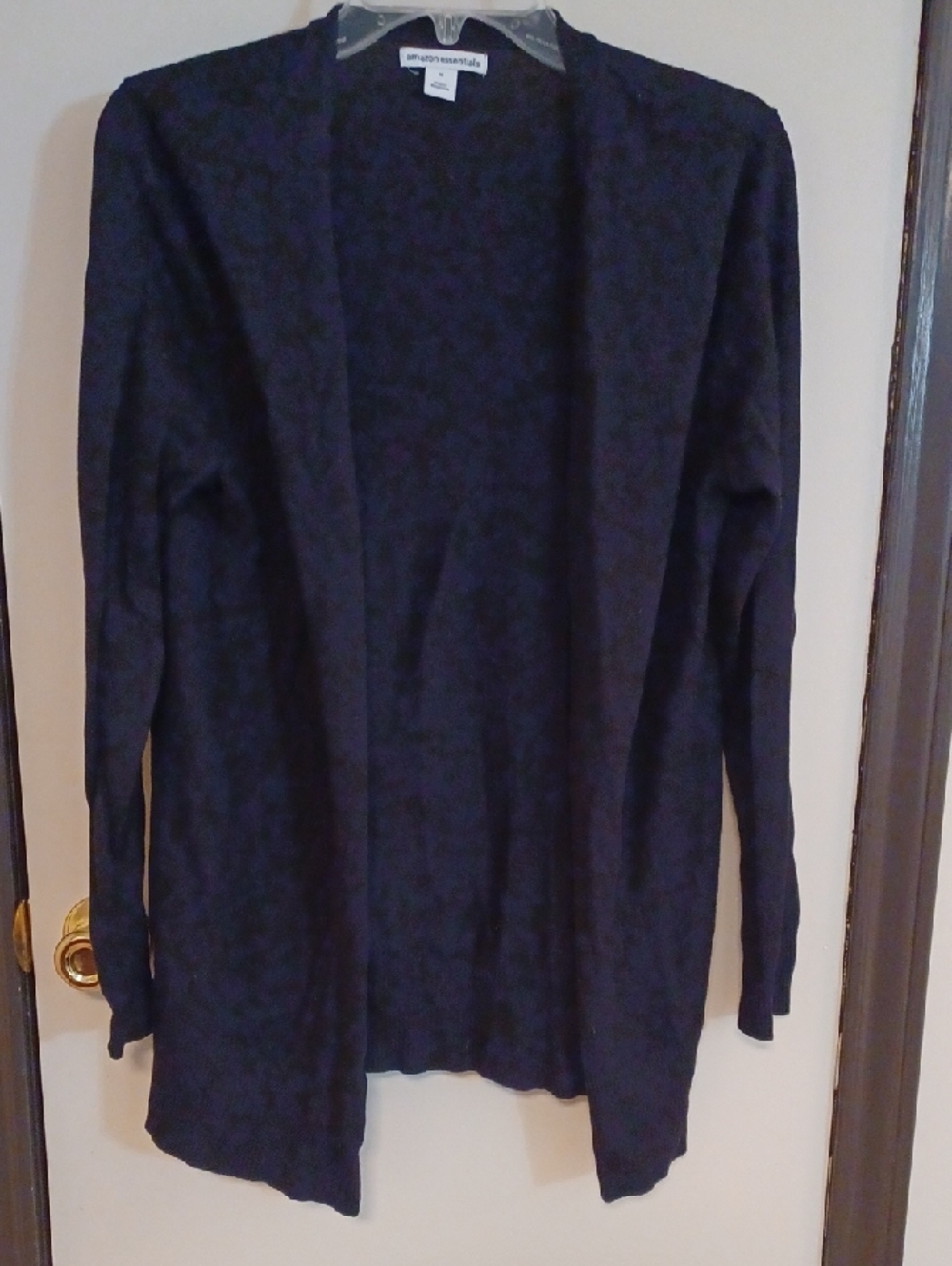Amazon Essentials Black Open-Front Lightweight Cardigan